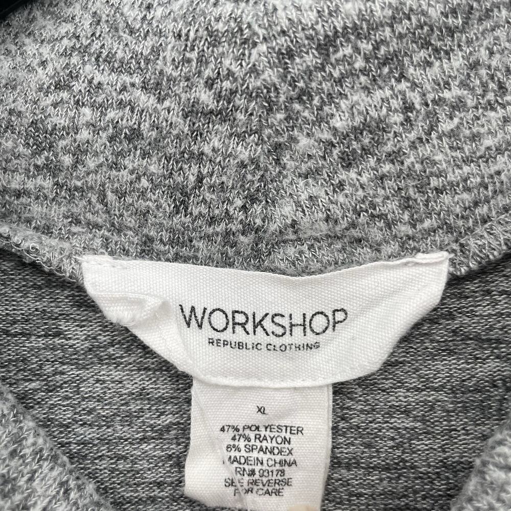 Workshop Republic Women's XL Cowl Neck 3/4 Sleeve Stretch Top Gray Cozy Soft EUC - Picture 5 of 7